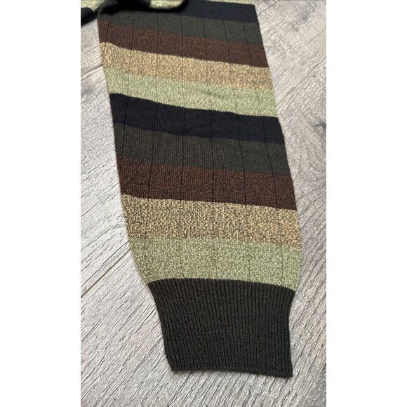 Dockers Sweater Men Large Green Striped Soft Knit Lightweight Pullover $40 NEW - Picture 5 of 10